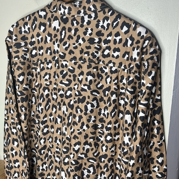 UGG Addley Oversized Animal Print Shirt Dress Size Small - Picture 16 of 16